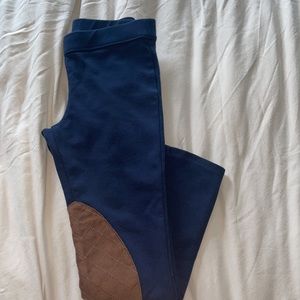 Janie and jack jeggings with suede patch